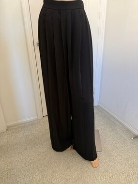 JUXLABEL Wide-Leg High-Waist Black Palazzo Pants